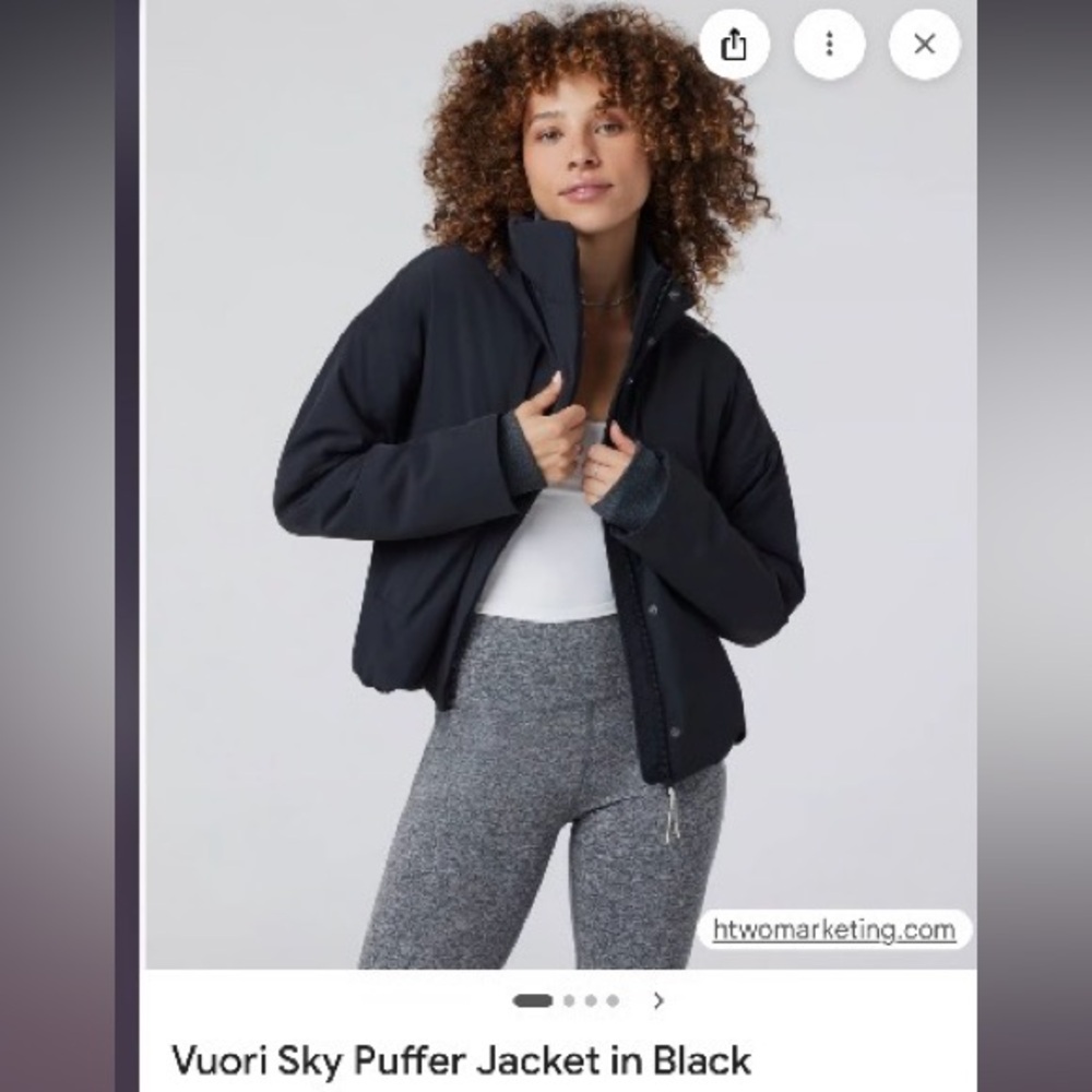 Vuori Sky Puffer Jacket in Black Women's Size XS